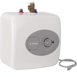BOSCH Electric Mini-Tank Water Heater Tronic 3000 T 4-Gallon (ES4) - Eliminate Time for Hot Water - Shelf, Wall or Floor Mounted