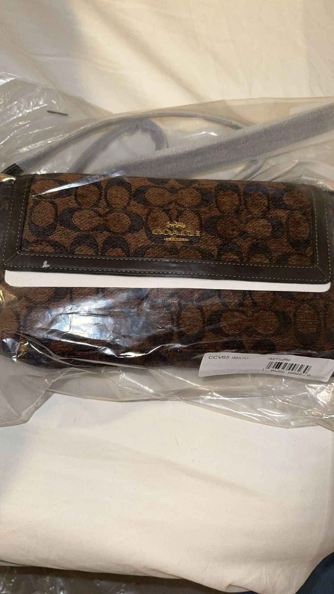 Coach Small Etta Flap Bag in Chenille and Matching Wallet