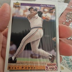 Detroit Tigers Cecil Fielder '92 Upper Deck Gold Hologram Factory Set Baseball Cards 