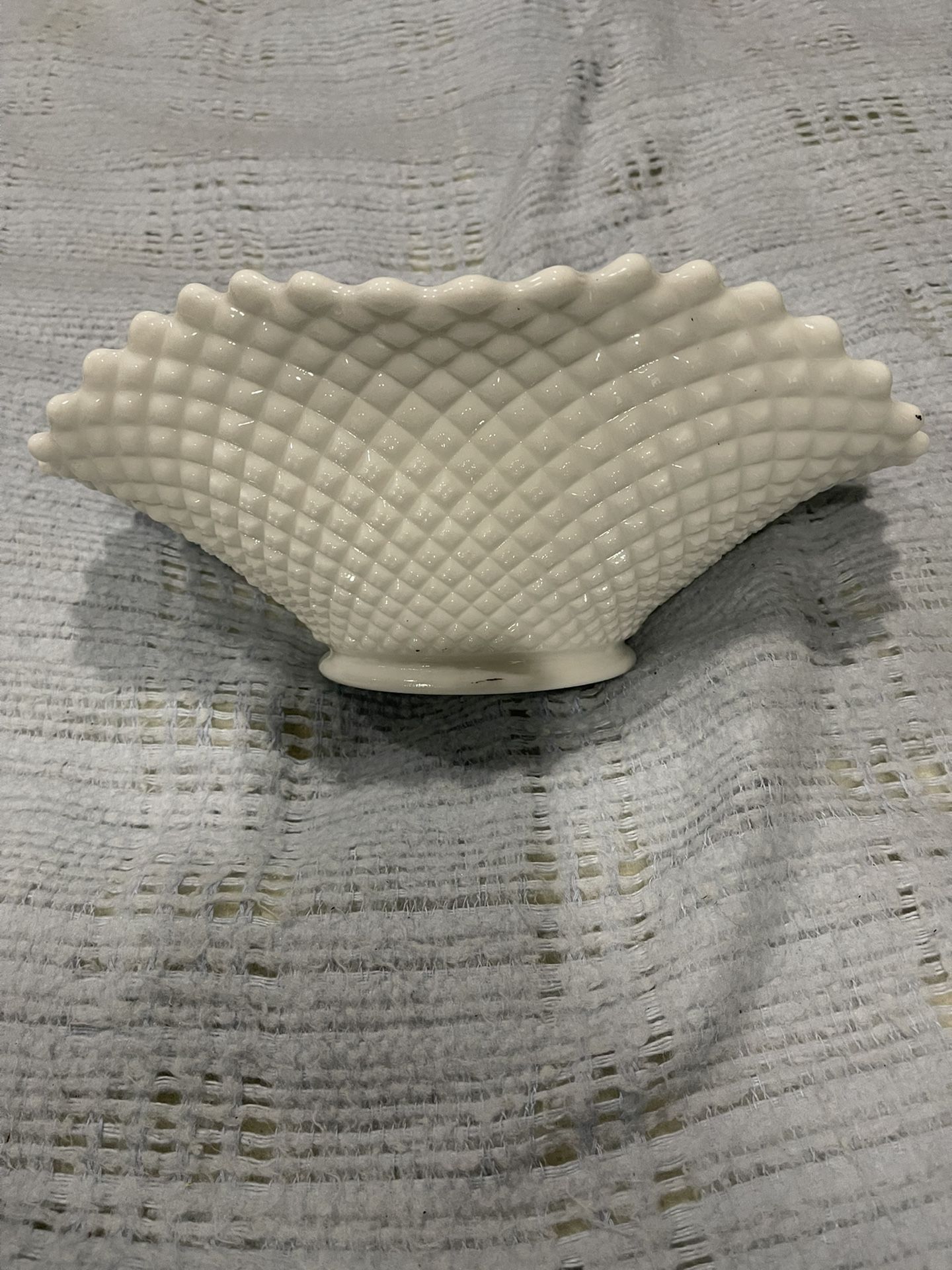 Fenton Hobnail Milk Glass Dish