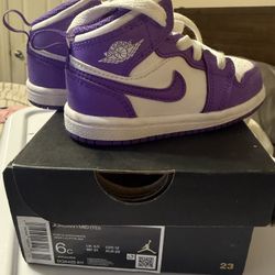 Jordan 1 Mid Toddler Shoe Size 6c