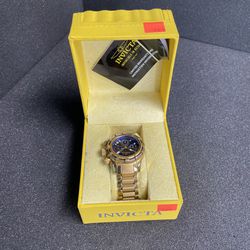 INVICTA Bolt Chronograph Blue Dial Yellow Gold-tone Ladies Watch 30474