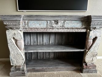 Arhaus distressed hutch