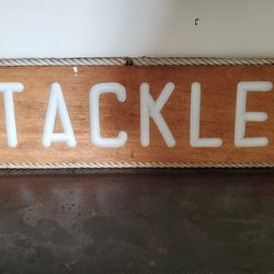 Signs wooden.  Bait & Tackle
