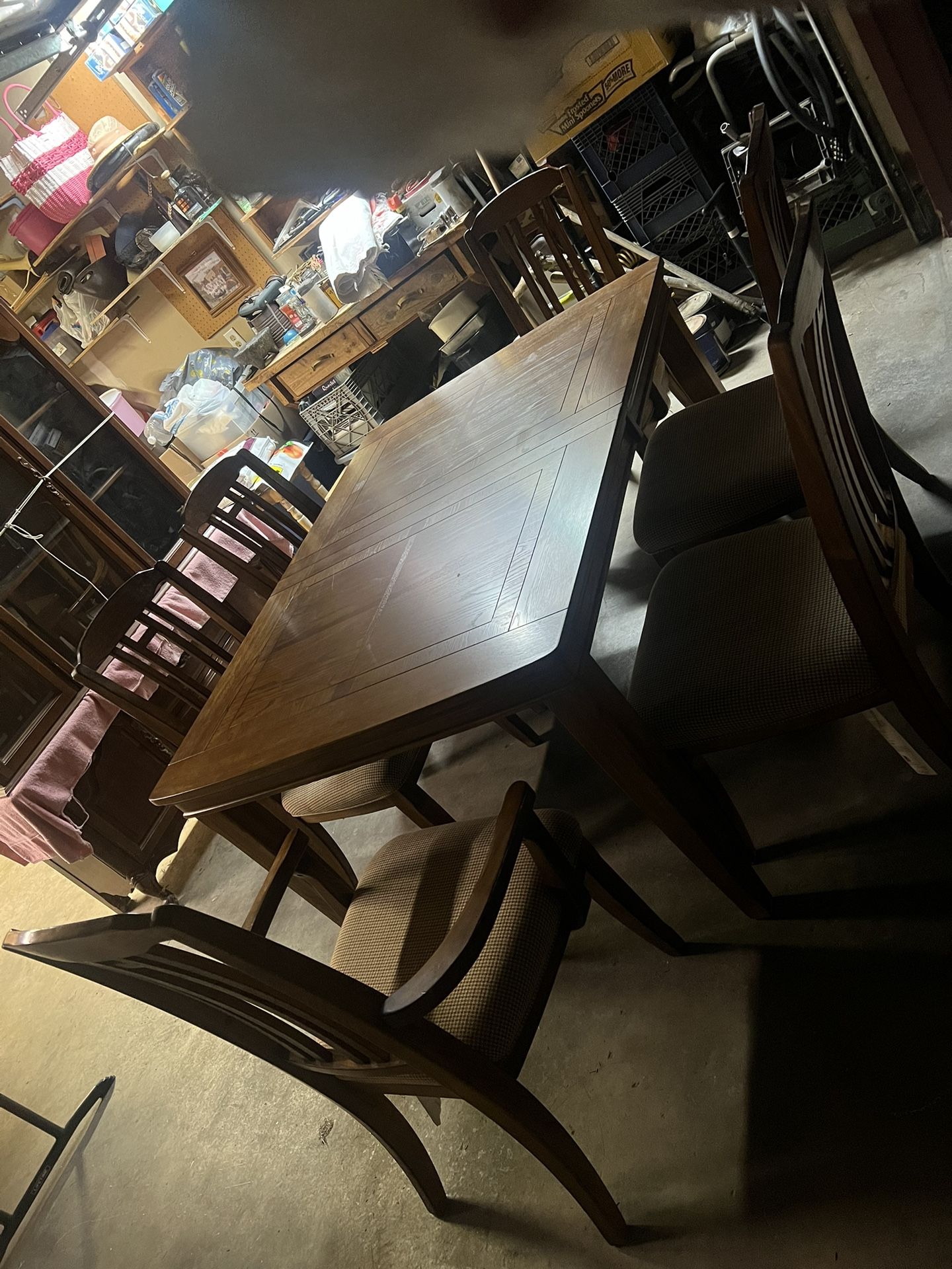 Dinner Table With 6 Chairs And Hutch