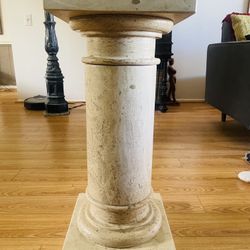 Two Marble Pedestal Columns