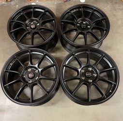 18” WedSport Style Satin Black Wheels Rims 18x8.0 +38 5x112 Fits VW Golf Jetta AUDI A3 A4