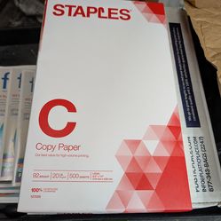Staples Legal Size Copy Paper - 8.5" x 14" - Full Case or Reams