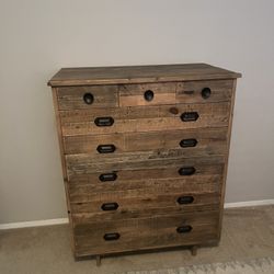 Anthropologie Reclaimed Wood Dresser, 8 Drawers