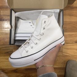  Converse Chuck Taylor All Star Lift Hi White – Women’s Size 9 (New w/ Box)
