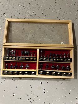 Router Bit Set, 30 Piece Set,missing 3 bits!