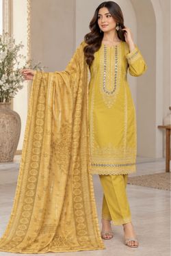 Cotton embroidered dress Monar dupatta