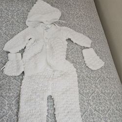 Crochet Baby Set Of Clothing. And Shoes