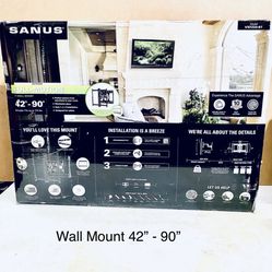 U  p High! New Other Sanus All-Weather Full-Motion Wall Mount Dual Extension Arms for 42"-90" Flat-P
