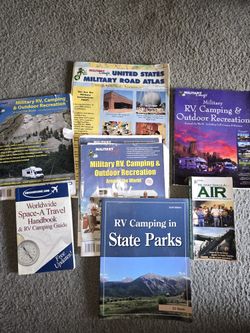 Military RV, Camping & Outdoor Recreation Travel Books Lot-Ephemera/Junk Journal
