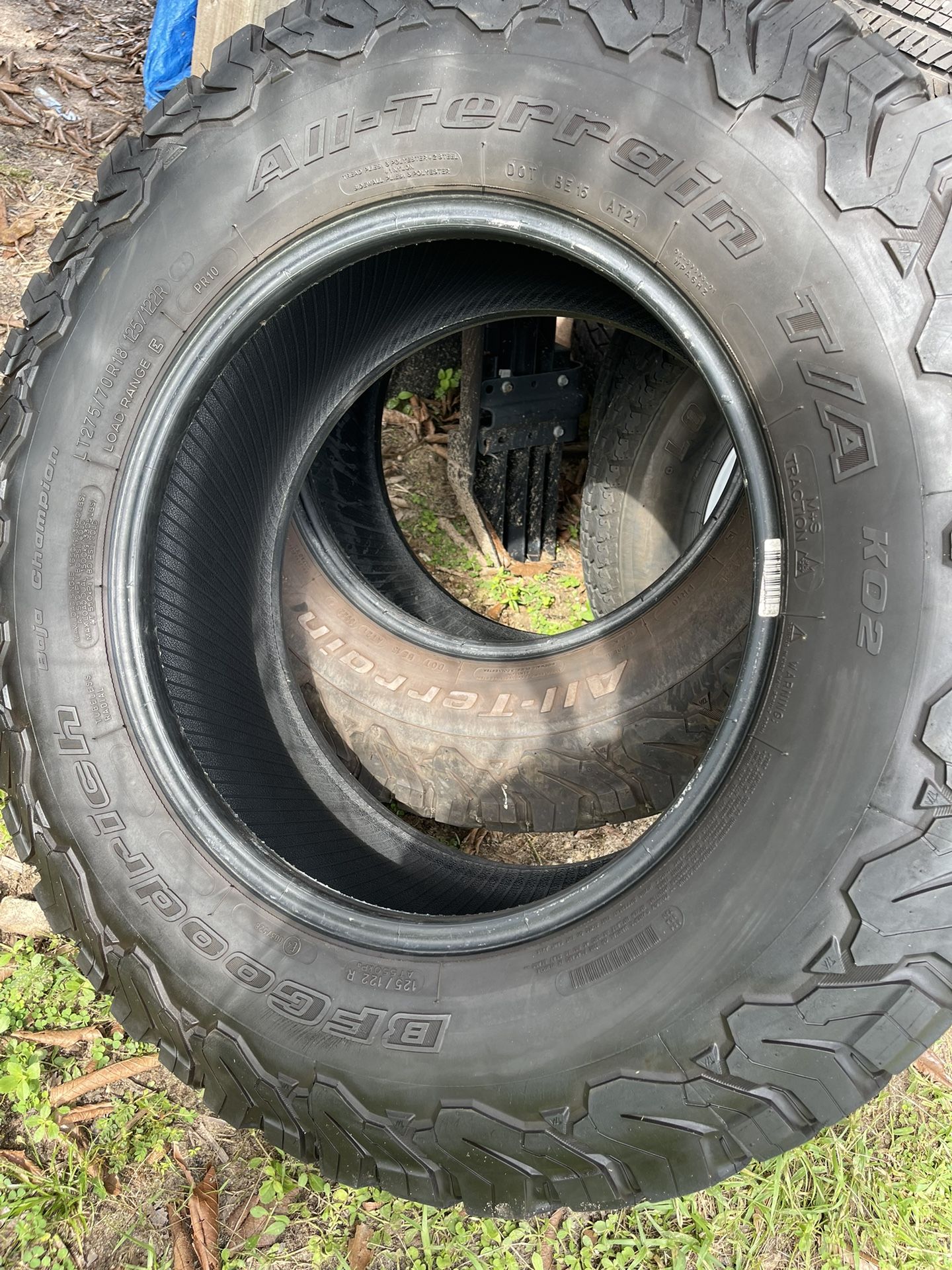 275/70R18“”” 2 ONLY Tires “””” Load E””””” BF Goodrich all Terrain “””