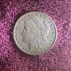 1891 O Morgan Silver Dollar