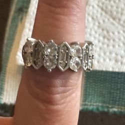 Silpada 925 Sterling Silver CZ Cocktail Ring