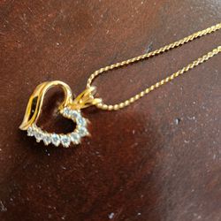 Heart Necklace/Gold Chain