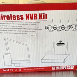 Wireless NVR 4- Channel Kit 1080P with 4 Wireless Cameras