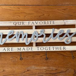 Farmhouse Sign With Photo Rings