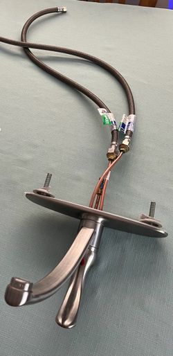 Brushed Nickel Kitchen Faucet with Supply Lines