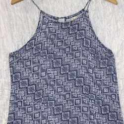 Faded Glory: Navy & White Sun Dress, Size: Large (12-14)