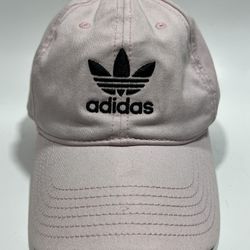 Adidas Hat Adult Adjustable Pink Baseball Dad Cap Black Trefoil Logo