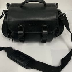 Large Sony Black Video Camera Camcorder Bag Case With Strap