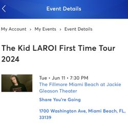 The Kid LAROI First Time Tour 2024 (2 tickets)