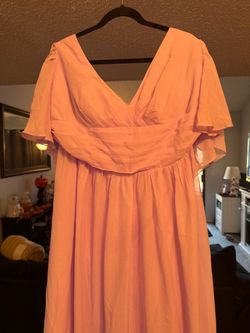 Blush Pink Chiffon Maxi Formal Dress
