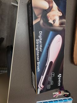 Straightener hair bush