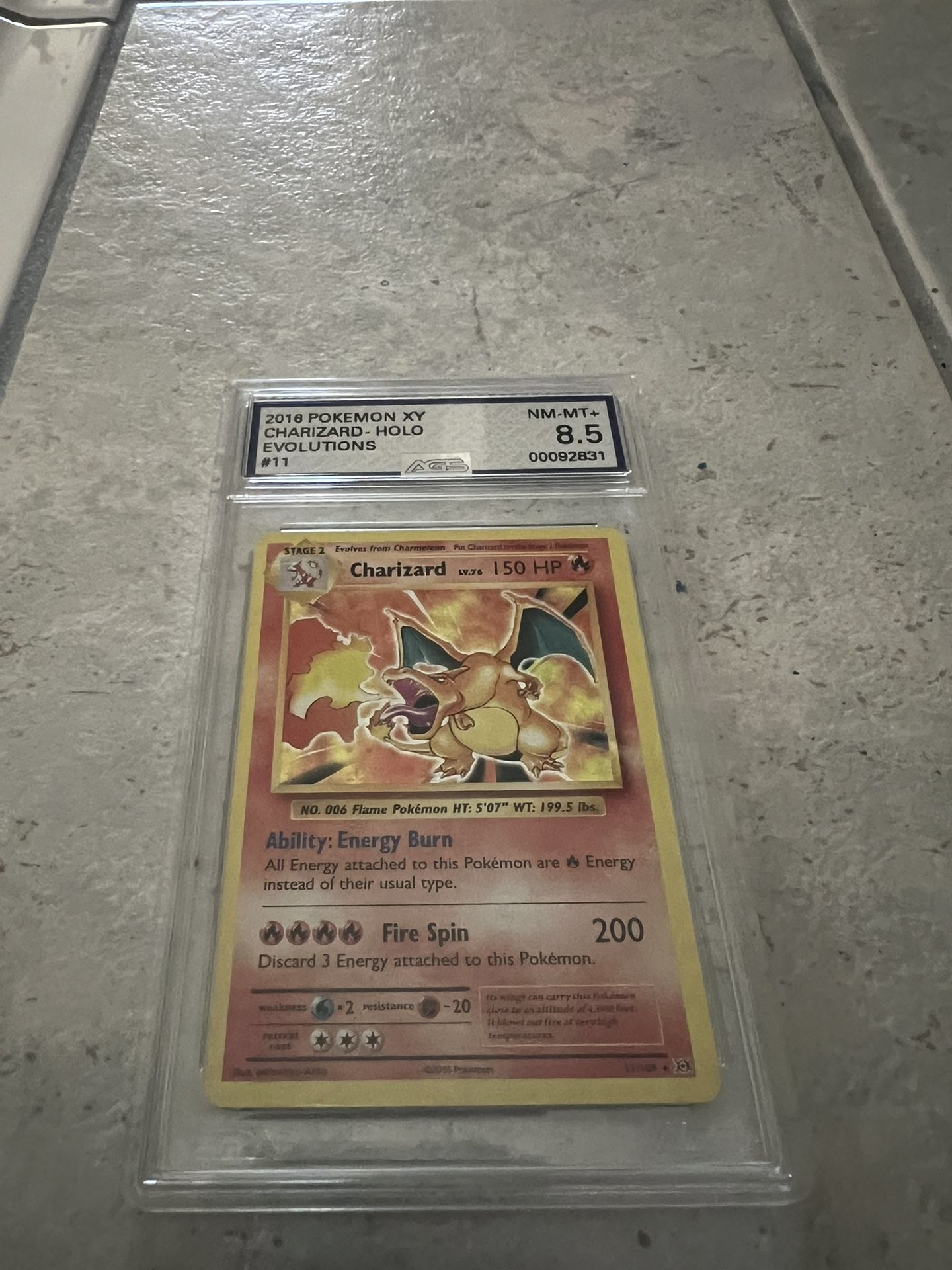 2016 Holographic Charizard Graded