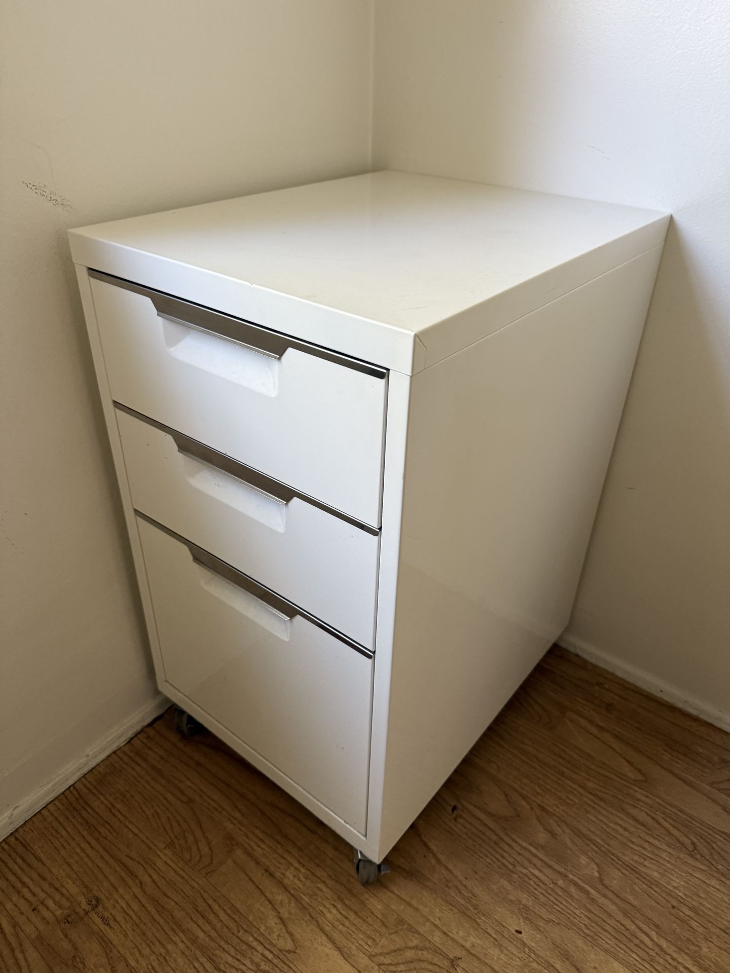 CB2 White Filing Cabinet