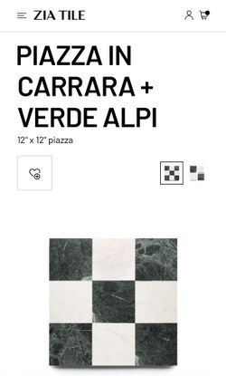 Zia Tile Marble Checkerboard Floor Tile Carrera And Verde Alpi
