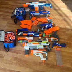 Nerf Guns (7) - various types plus accessories 