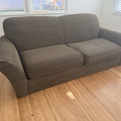Mid Century Modern Sofa Couch Fabric Cushions Like Pottery Barn Rh Article Arhaus Lounge Chair