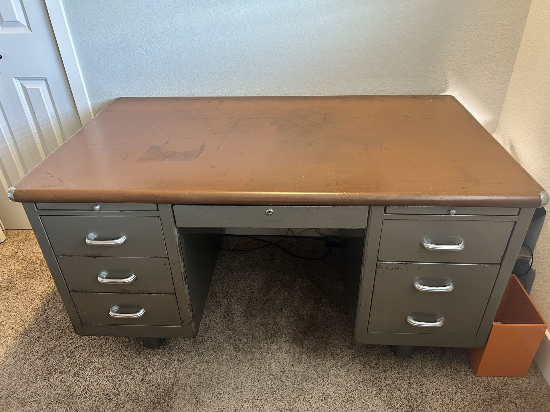 Vintage Mid-Century/Industrial Tanker Desk