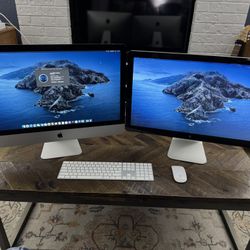Late 2013 27” iMac Intel Core i5 32 GB RAM + Additional 27” TB Monitor