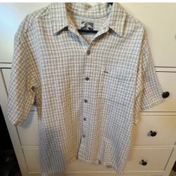 Quiksilver Plaid Shirt Size Large