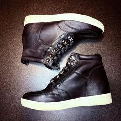 Vionic Jordy Women's Lace Up Wedge Boots 6.5 leather