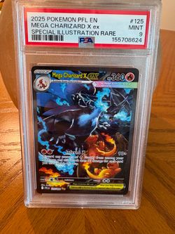 🔥 PSA 9 Mega Charizard X ex #125 Special Illustration Rare – Phantasmal Flames 2025 🔥