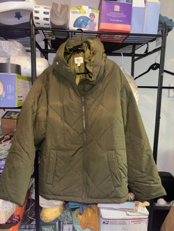 New Army Green Puff Jacket
