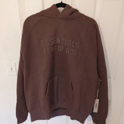 Fear of God Essentials Hoodie Plum - X-Large