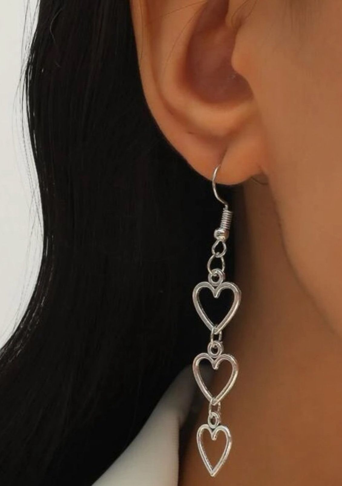 Silver Heart Earrings 