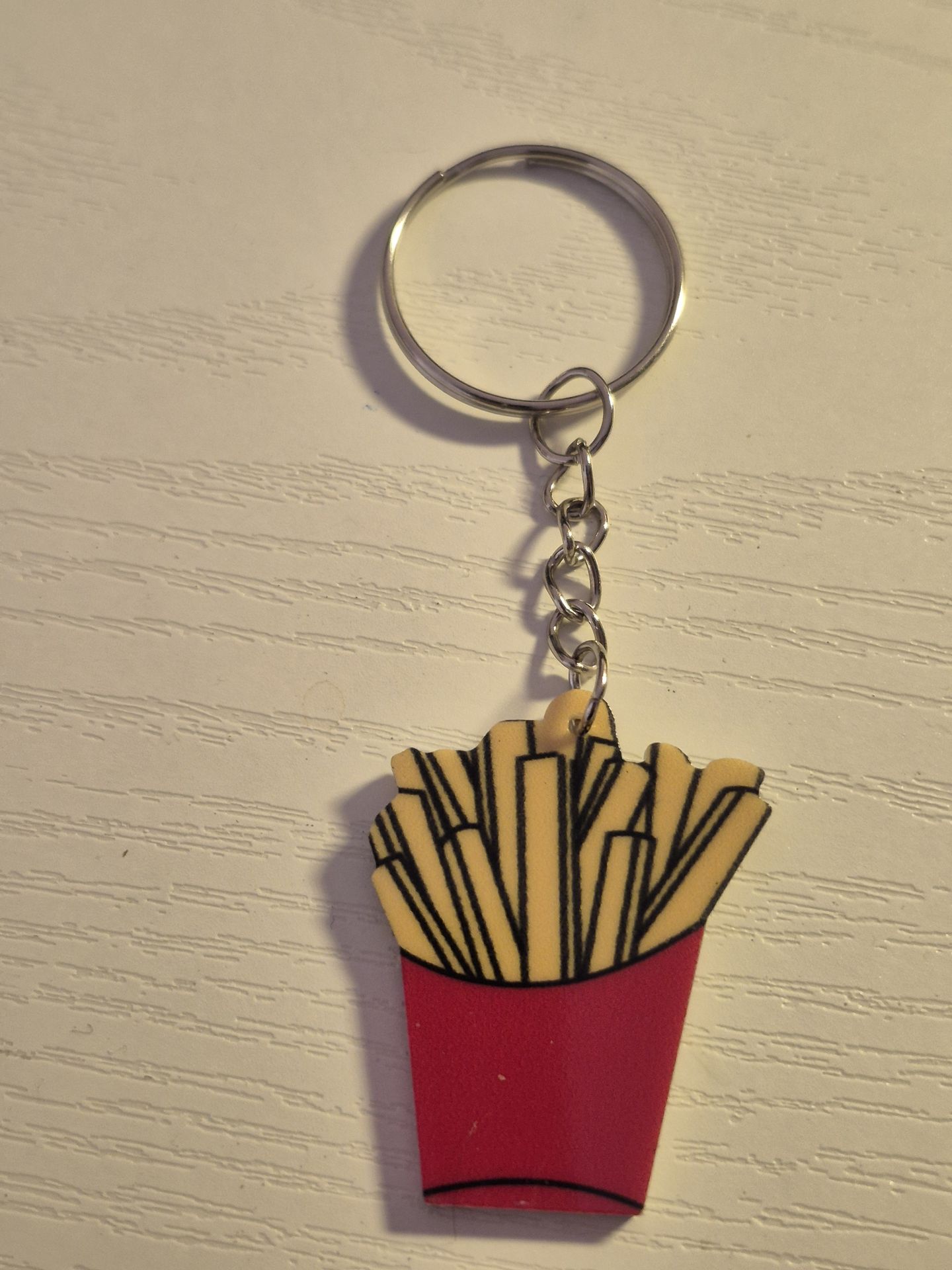 Red French Fry Keychain Holder