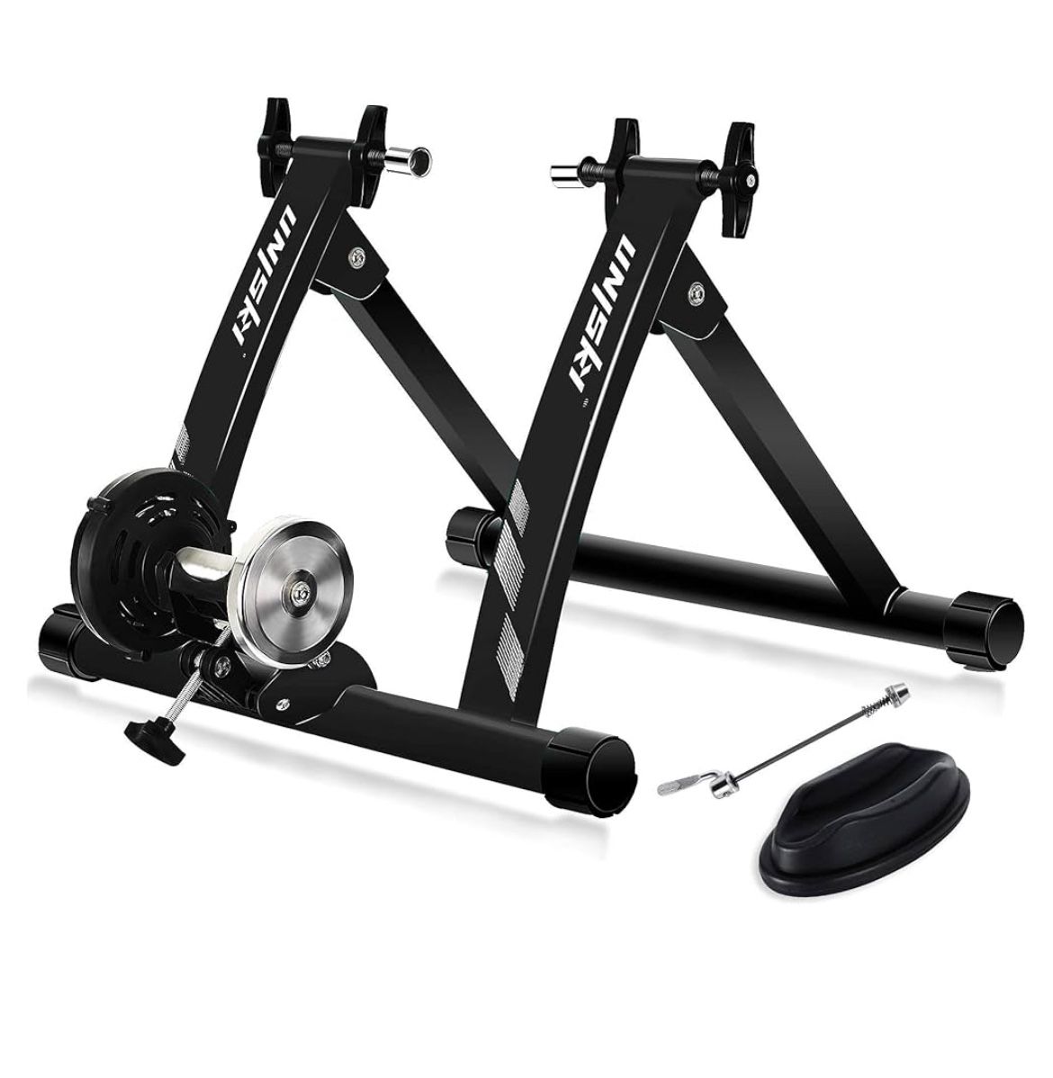 Unisky Bike Trainer Stand Indoor Bicycle Stand With Noise Reduction Magnetic Stationary Stand Fits For 26-28inch, 700c Wheel