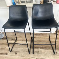 Faux Leather Counter Height Stools