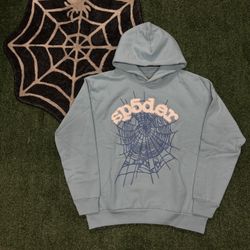 Sp5der Web Hoodie Sky Blue 