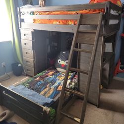 Grey Twin Bunk Bed